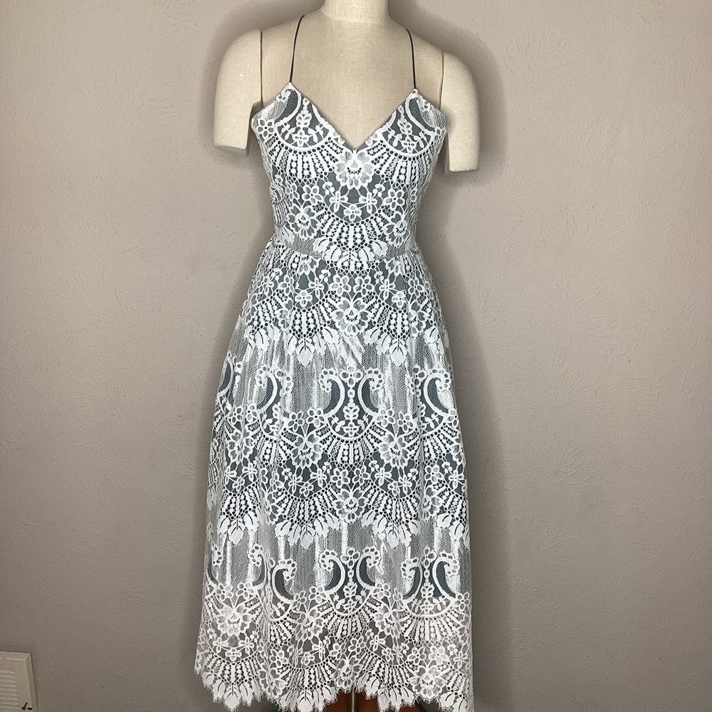Alexandra Grecco Lace Dress Midi Bridal USA Sz 2